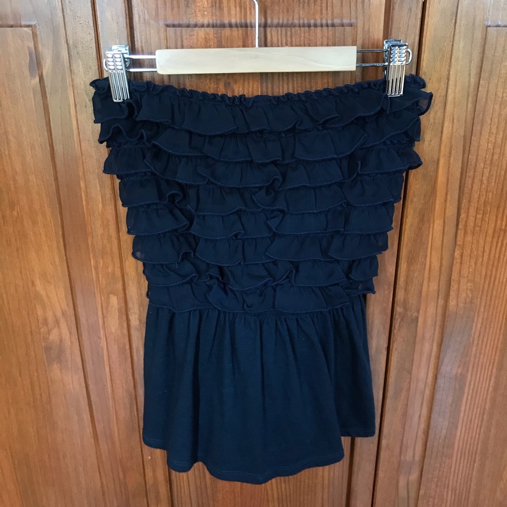 Hollister Ruffle Tube Top